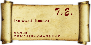 Turóczi Emese névjegykártya